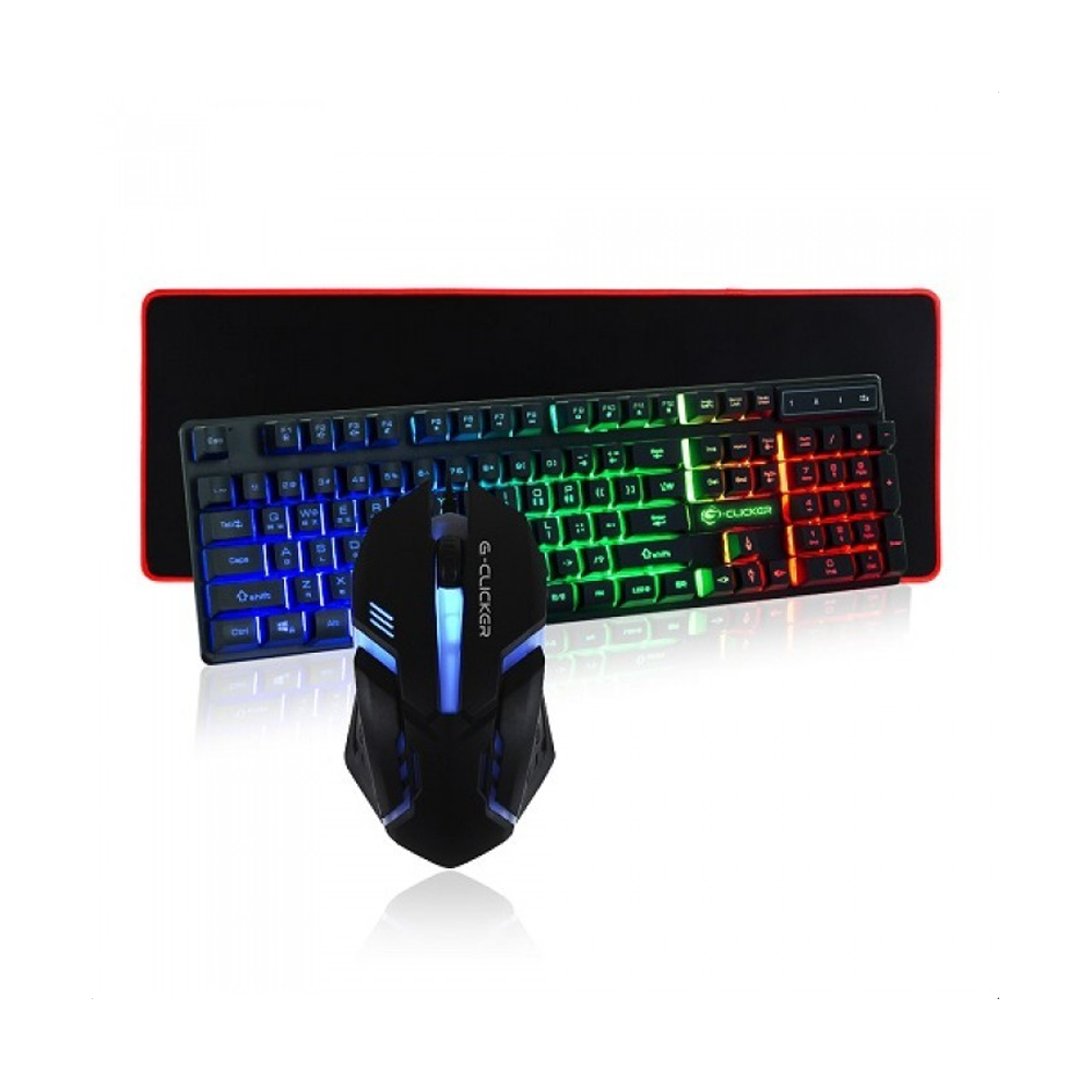 지클릭커 게이밍 키보드 마우스 GMK-180 With 장패드 파스텔톤 노트북 PC 맥 윈도우 호환, 인체공학, 블랙, GMK-180 with 장패드 14,900원