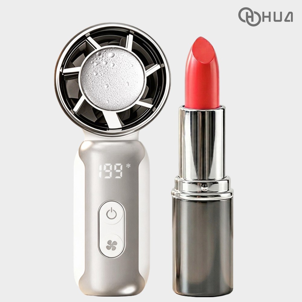 휴아 199단 초미니 손 선풍기 급속 냉각 휴대용 손풍기 아이스 쿨링 초강력 저소음 초경량 핸디 26년 최신형, 화이트, 휴대용선풍기 28,900원