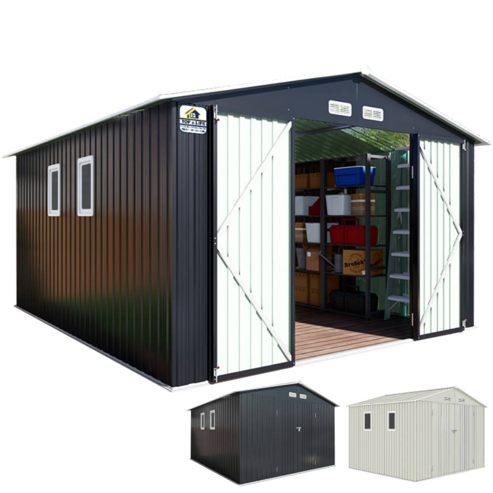 [탑앤라이프] 그랜드-3XL 차콜그레이 조립식창고 야외창고 농막 전원주택 간이 이동식 썬루프 특대형 1,495,000원