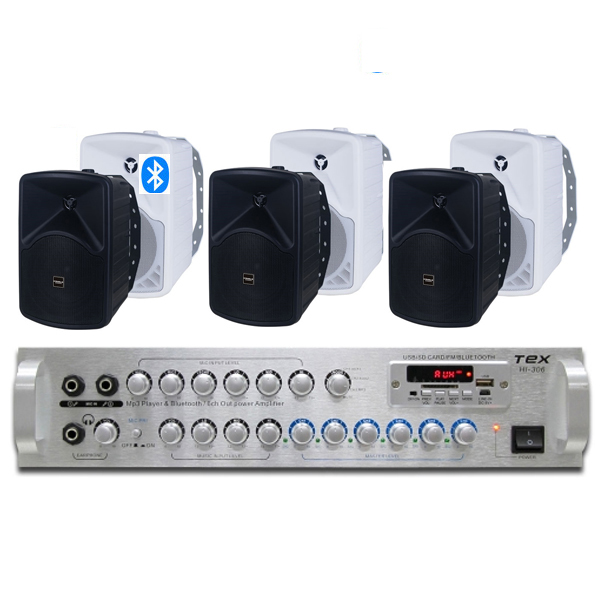 블랙스피커6개+600W 파워앰프세트 카페 매장용스피커 560,500원