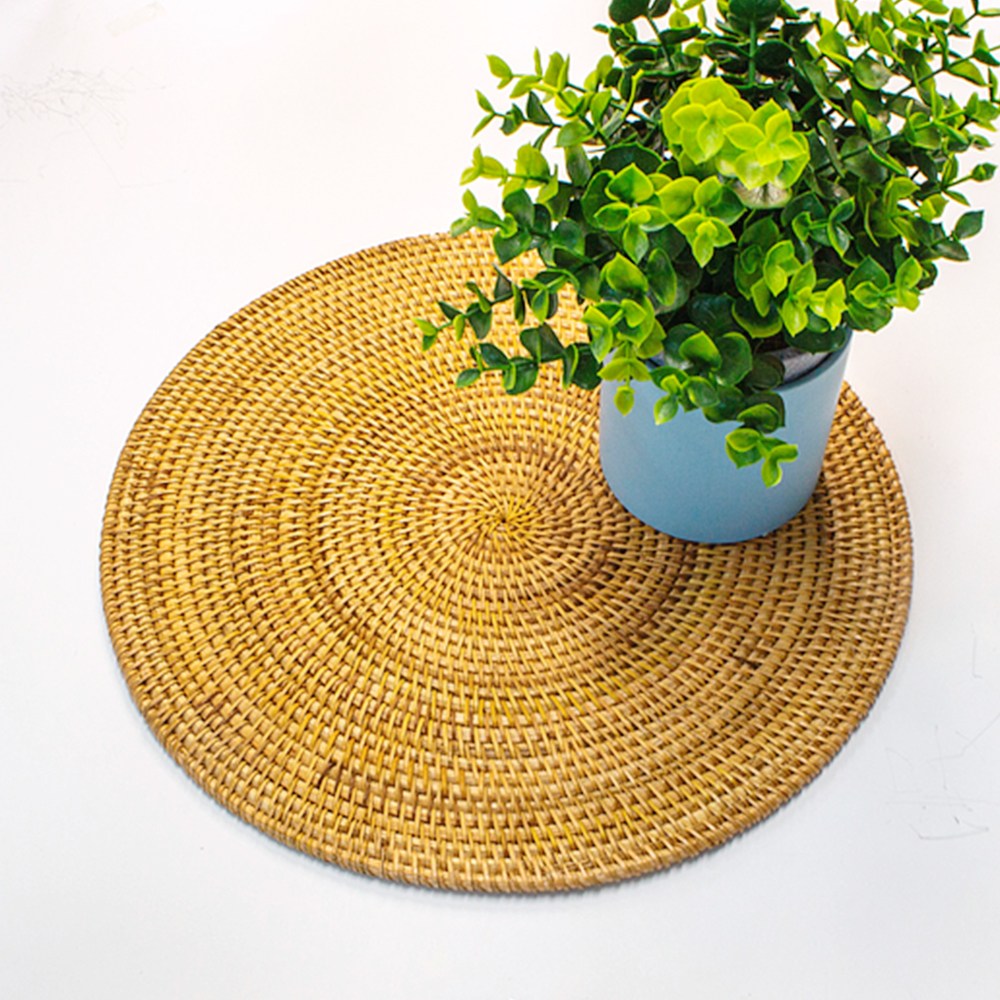 엘스토리 홈카페 라탄 원형 테이블 매트 3종, 1개, 대 35cm, 라탄 20,000원