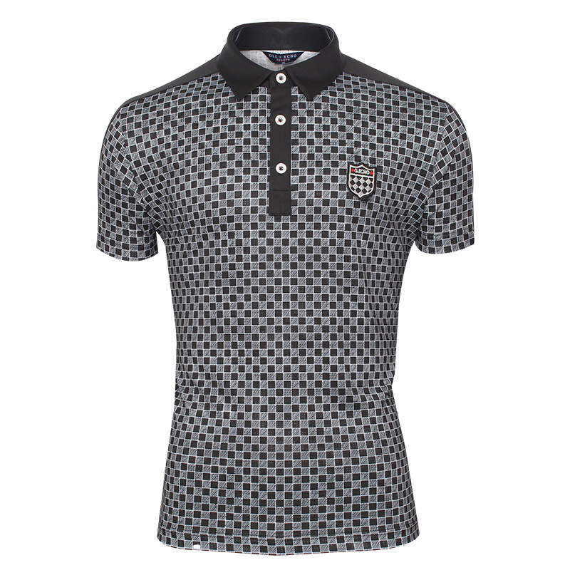 그렌에코 ges24504 남성 펀칭 원단 체크 프린트 반팔티셔츠/시원하고 가벼운 49,600원