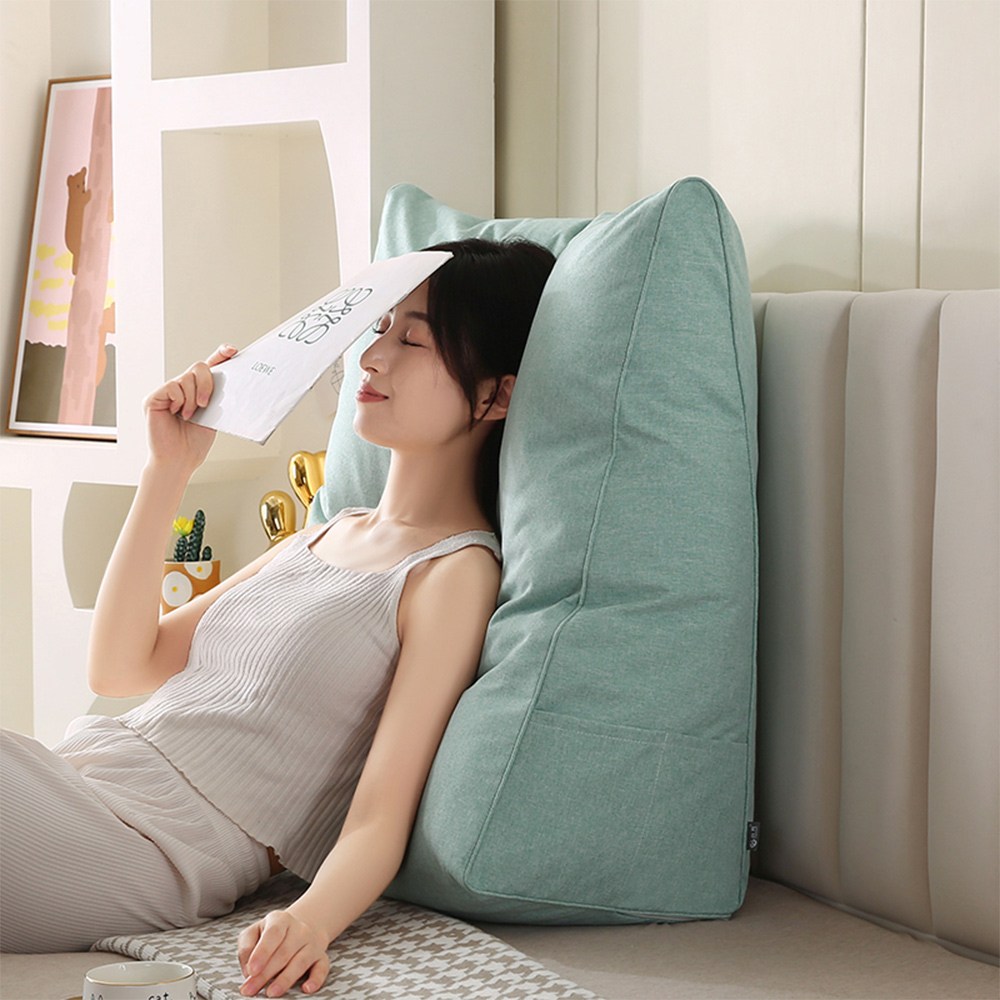 코잠 더 넓고 긴 롱 삼각쿠션 등받이 쿠션 등쿠션, 민트 37,250원