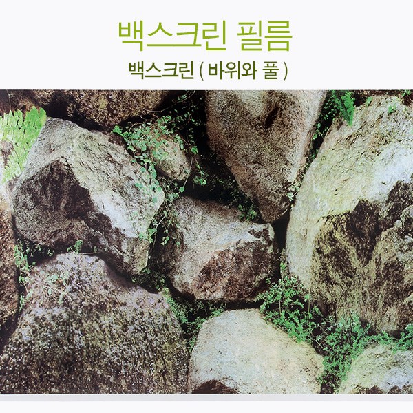 수족관 백스크린 필름 [바위와 풀] (어항배경필름) 1,500원