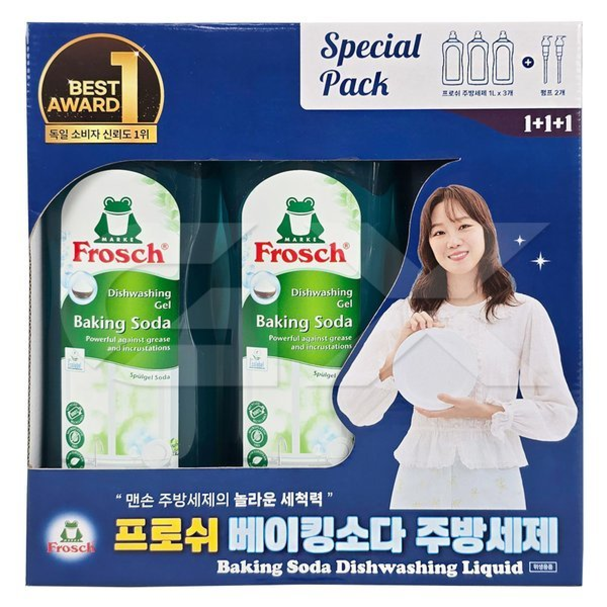 프로쉬 베이킹소다 주방세제 1L x3개 + 펌프 무료배송 g 26,300원