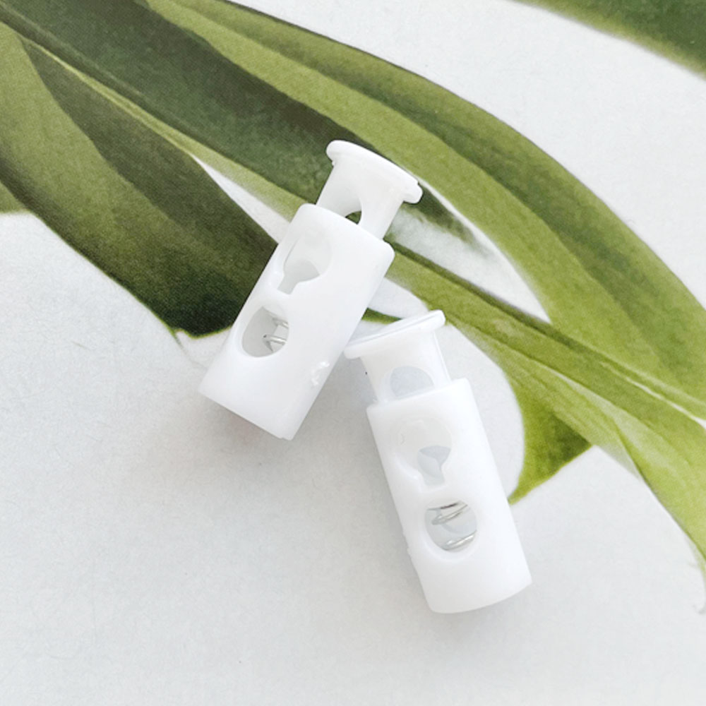 헤세드 일자형 2구 25mm 단색 스토퍼, 화이트, 10개 1,000원