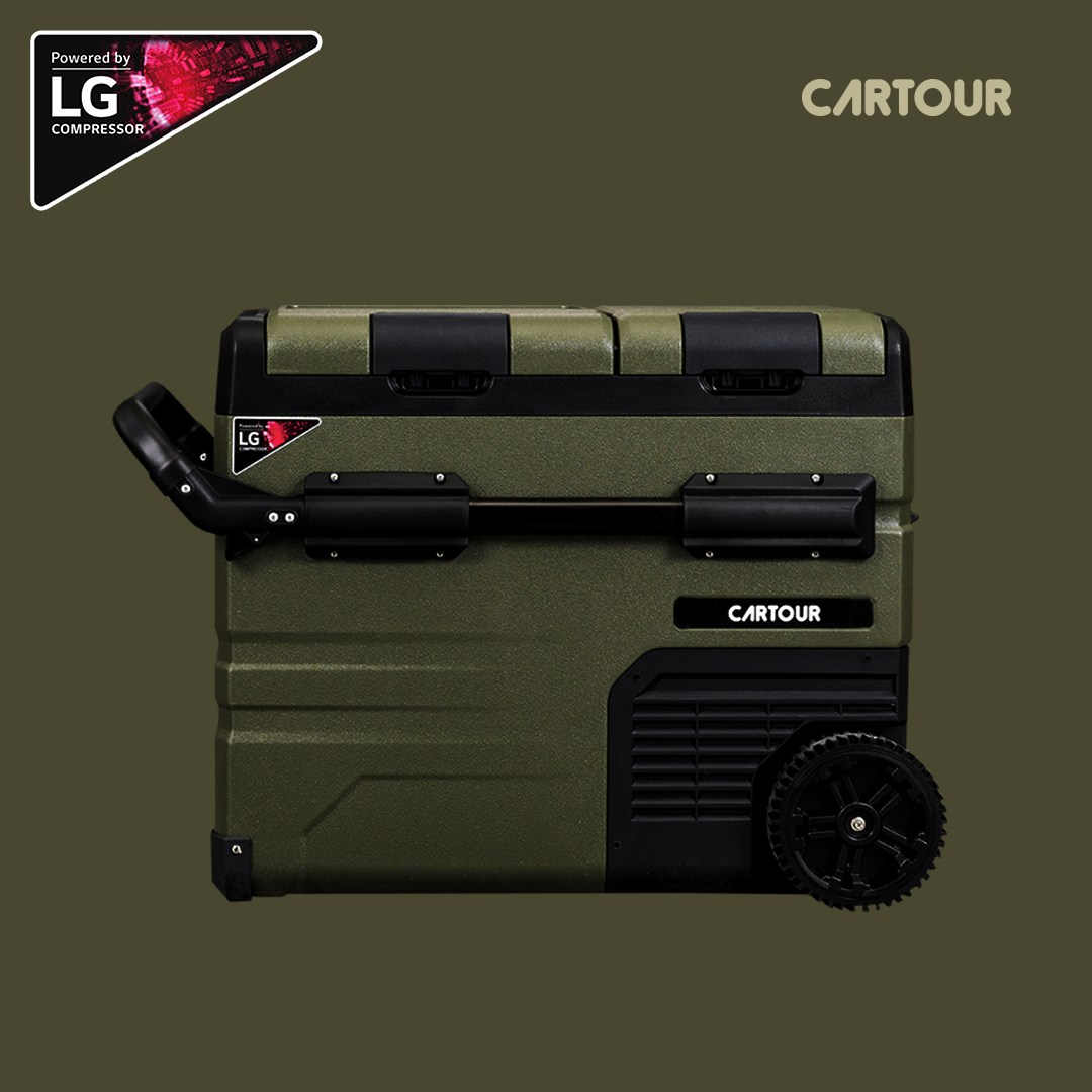 [듀얼도어] LG콤프 카투어 캠핑 정품 캠핑 차량용 냉장고 블루투스 이동식 낚시 화물 이동식 냉동고 409,000원