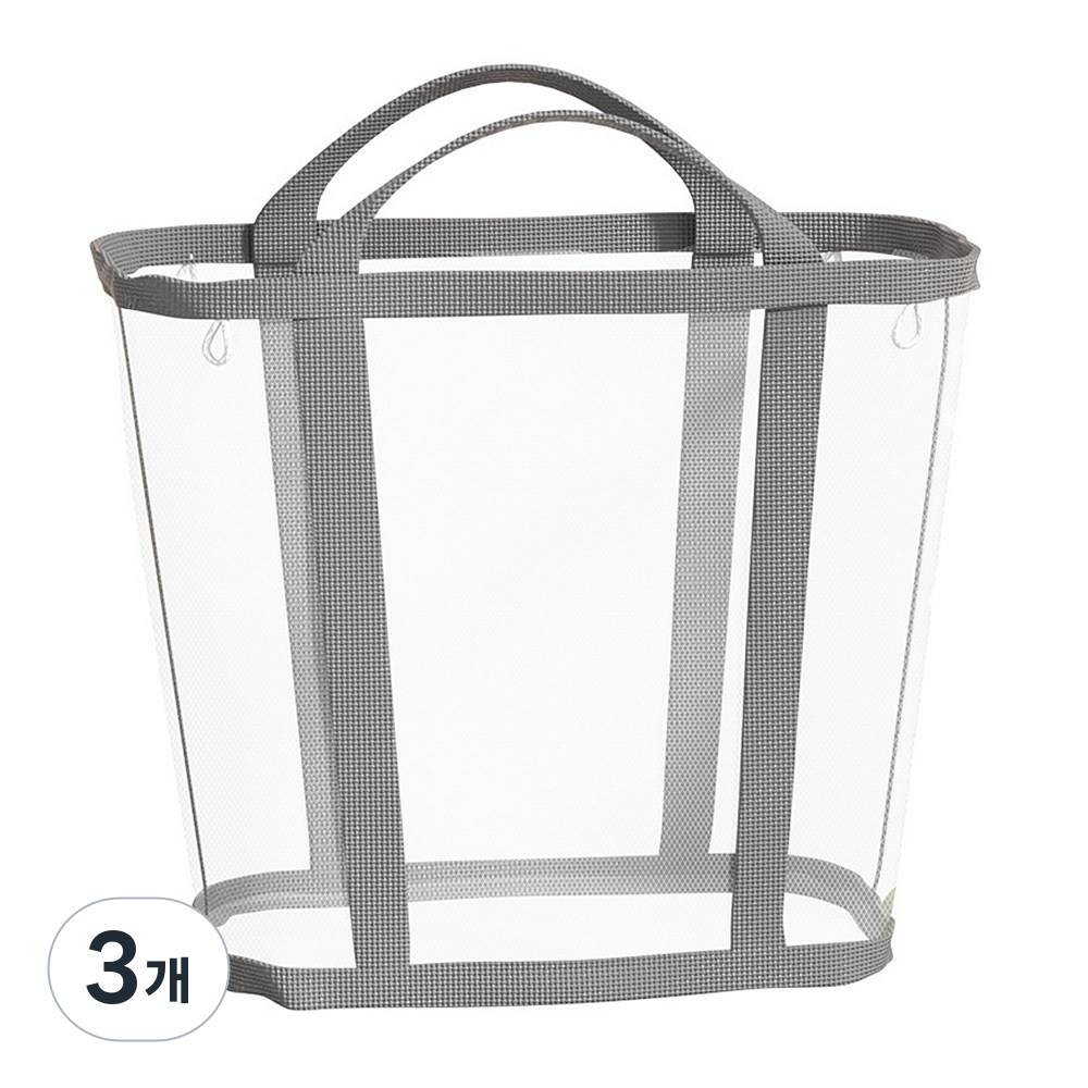 벽걸이식 접이식 세탁 바구니, 휴대용 세탁 바구니, 접이식 세탁 바구니, 다기능 수납 가방, 대용량 세탁 가방, 통기성 접이식 비치 백, 공간 절약형 여행용 핸드백, 욕실, 기숙사, 3개, Gray 32,000원