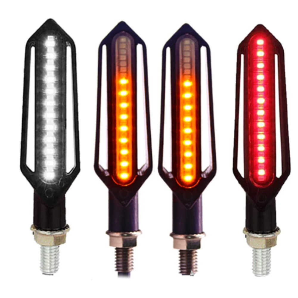 오토바이 LED 깜빡이등 바이크 방향지시등, 화이트, 1세트 25,700원