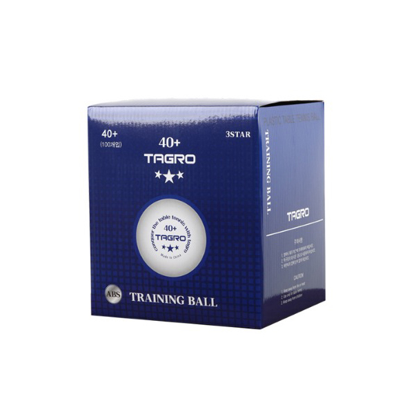 타그로 탁구공 ABS 40+ 3성연습구(100입), 1개, 100개입 30,000원
