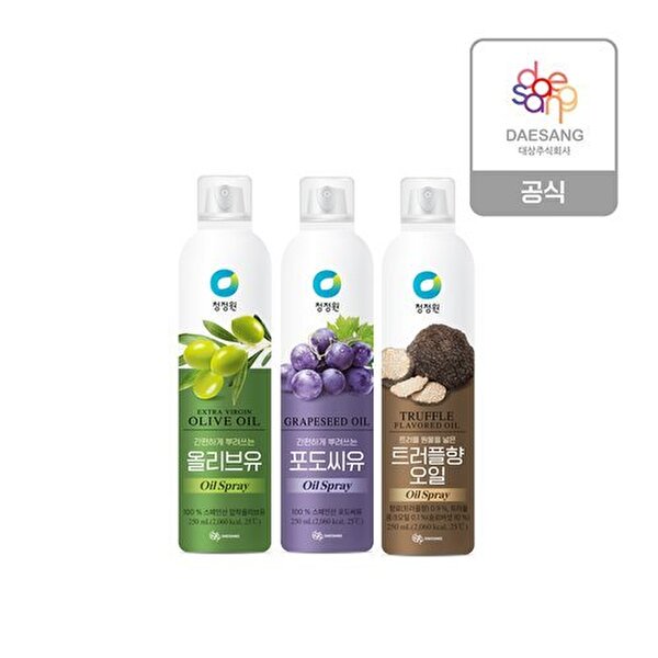 청정원 [T]청정원 오일 스프레이 250ml 3종 2개 골라담기(트러플/올리브/포도) 26,400원