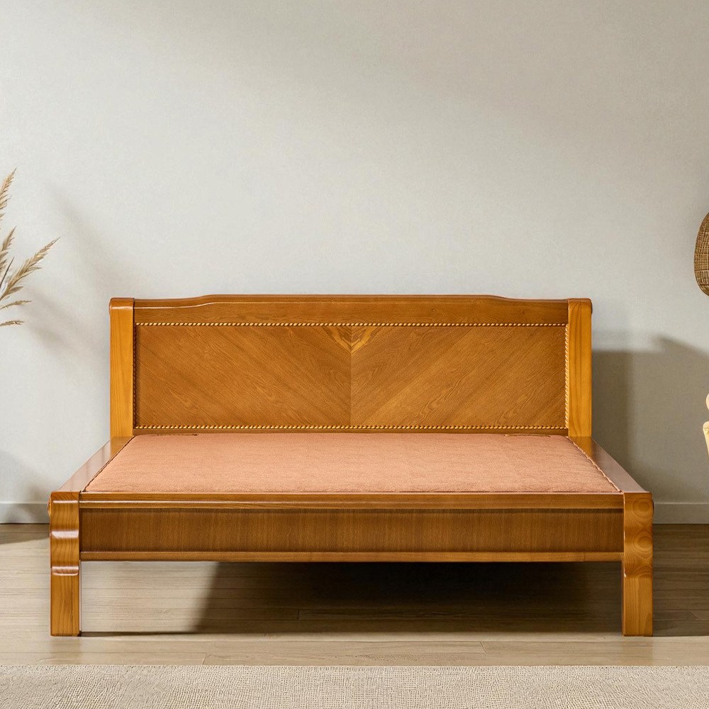 퍼보 고주파퀄팅 국산 확장형 황토흙침대 싱글 S 원목침대, 브라운 399,000원