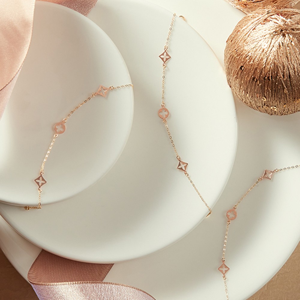 펠리체골드 14K 트윙클 컬렉션목걸이+팔찌 SET (+선물포장) 부모님선물 선물 금 체인 데일리 이태리 고급 기념일 여자친구 세트 513,480원