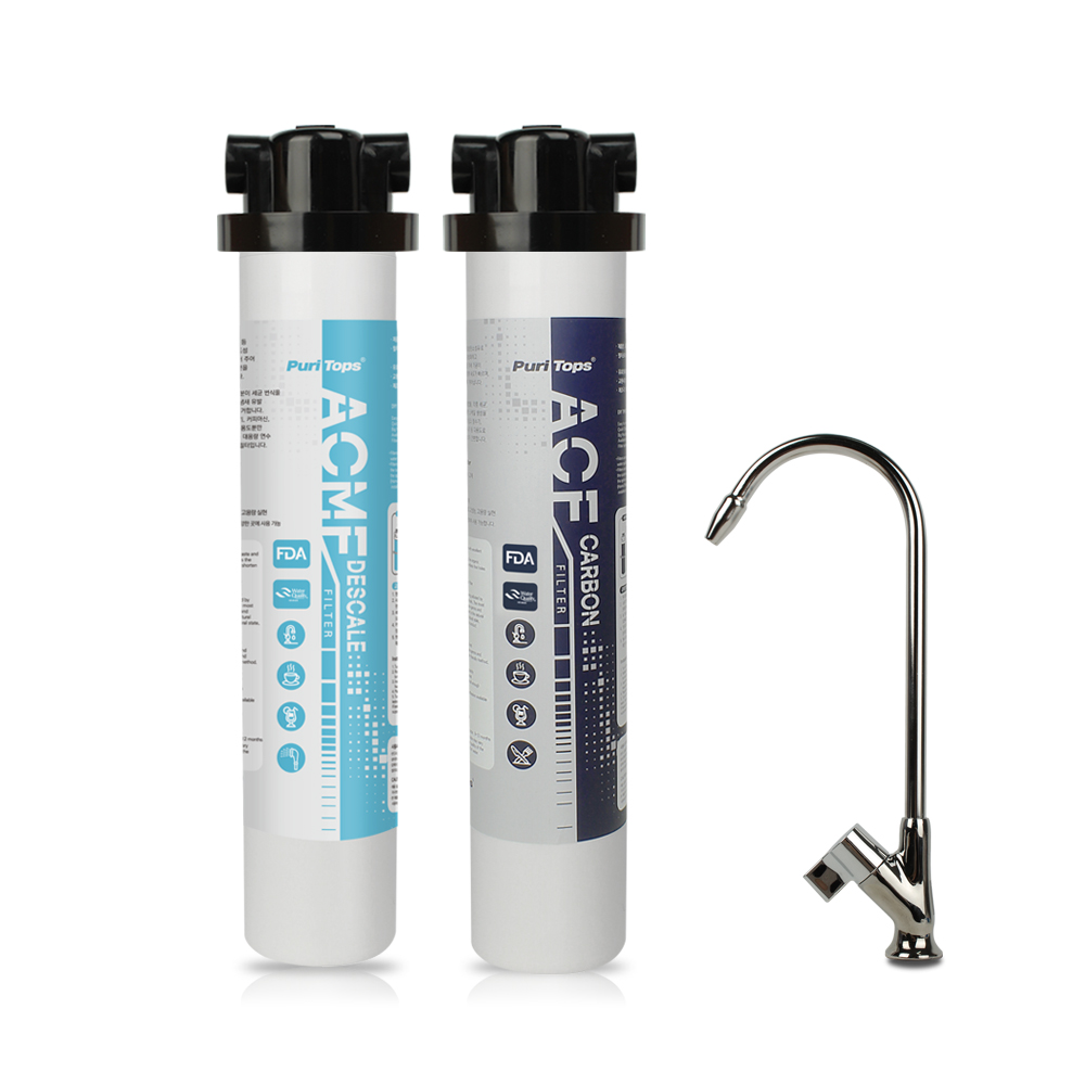 퓨리탑스 2단 듀얼 언더싱크 DIY세트 ACMF+ACF구성 KC인증파우셋  정수기 식기세척기 동시연결 석회스케일제 파라곤 PF6+CP4 듀얼언더싱크 호환용 149,900원