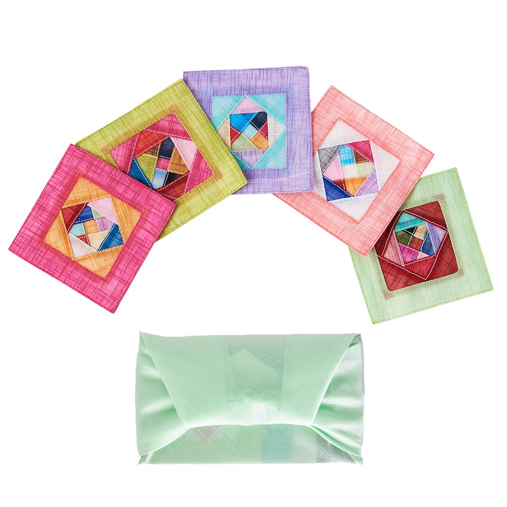 5개세트 모시 조각보 컵받침 선물 세트 보자기 포장 포함, 외국인선물, 랜덤색상, 1개 15,900원