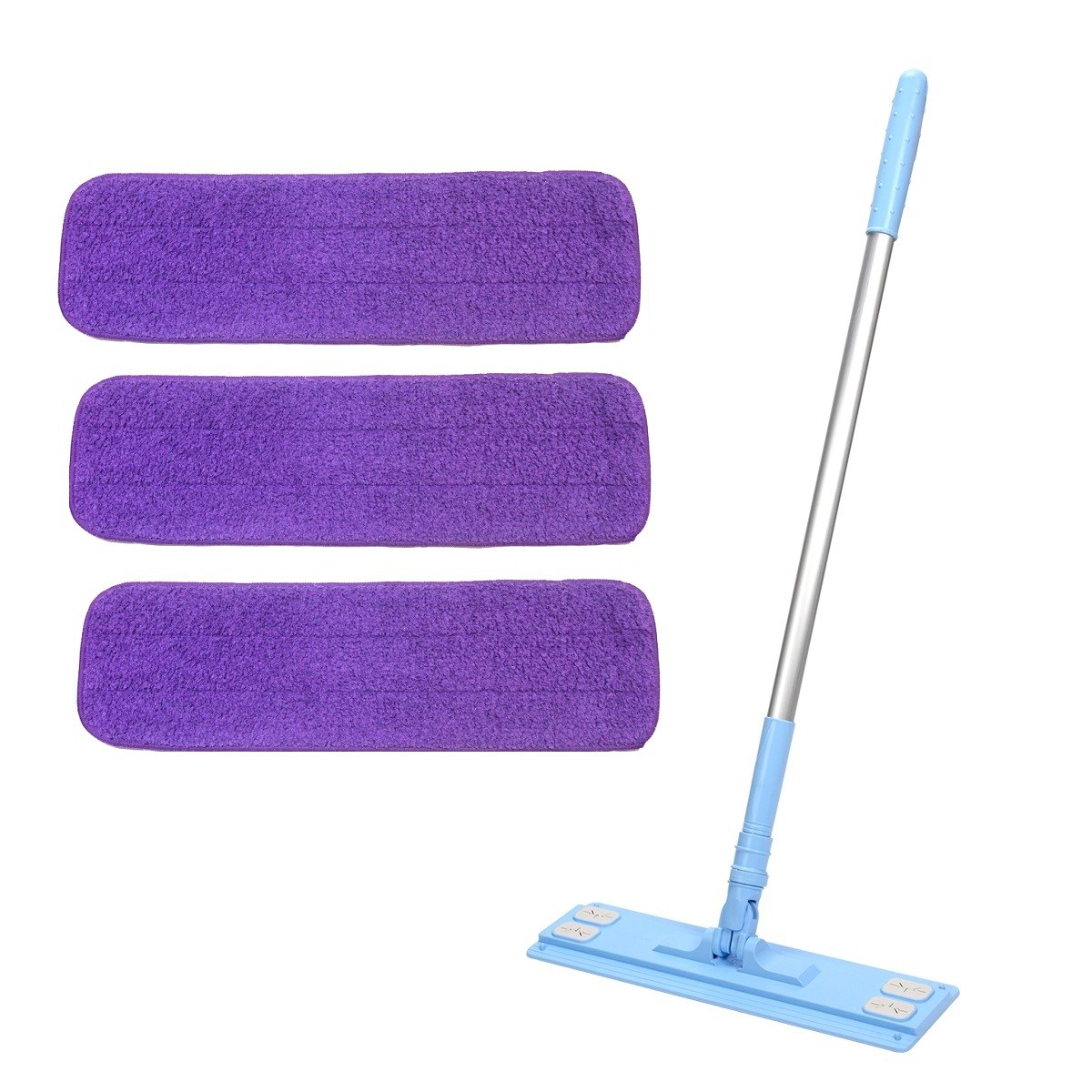 에이클린 청소밀대걸레 중형 스카이 + 보라분섬사패드 3매 16,000원