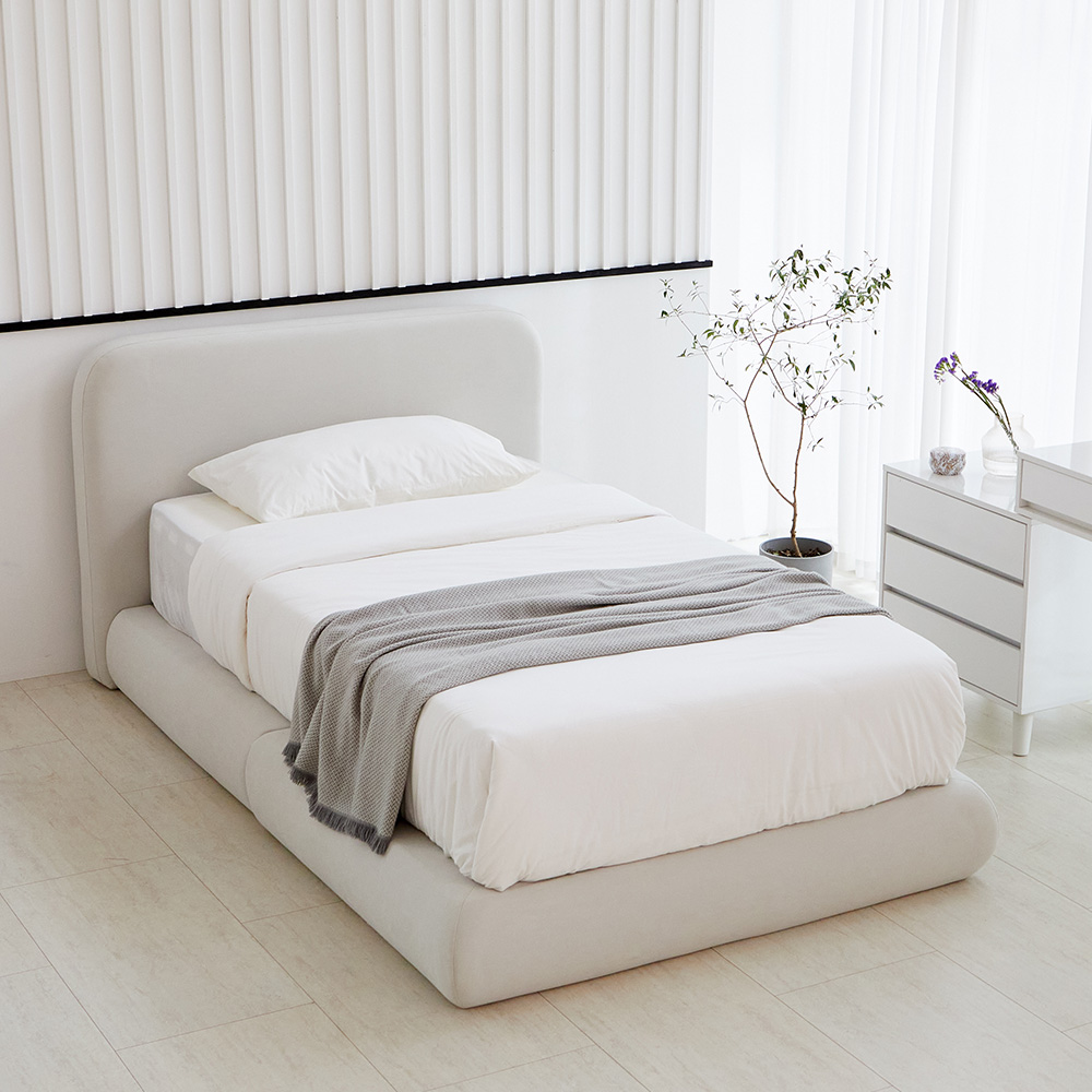 베스트리빙 무드 아쿠아텍스 페브릭침대 SS 평상형 호텔 침대+7존필로우탑매트리스/방문설치/ 신혼가구/나혼산/편한침대 359,000원