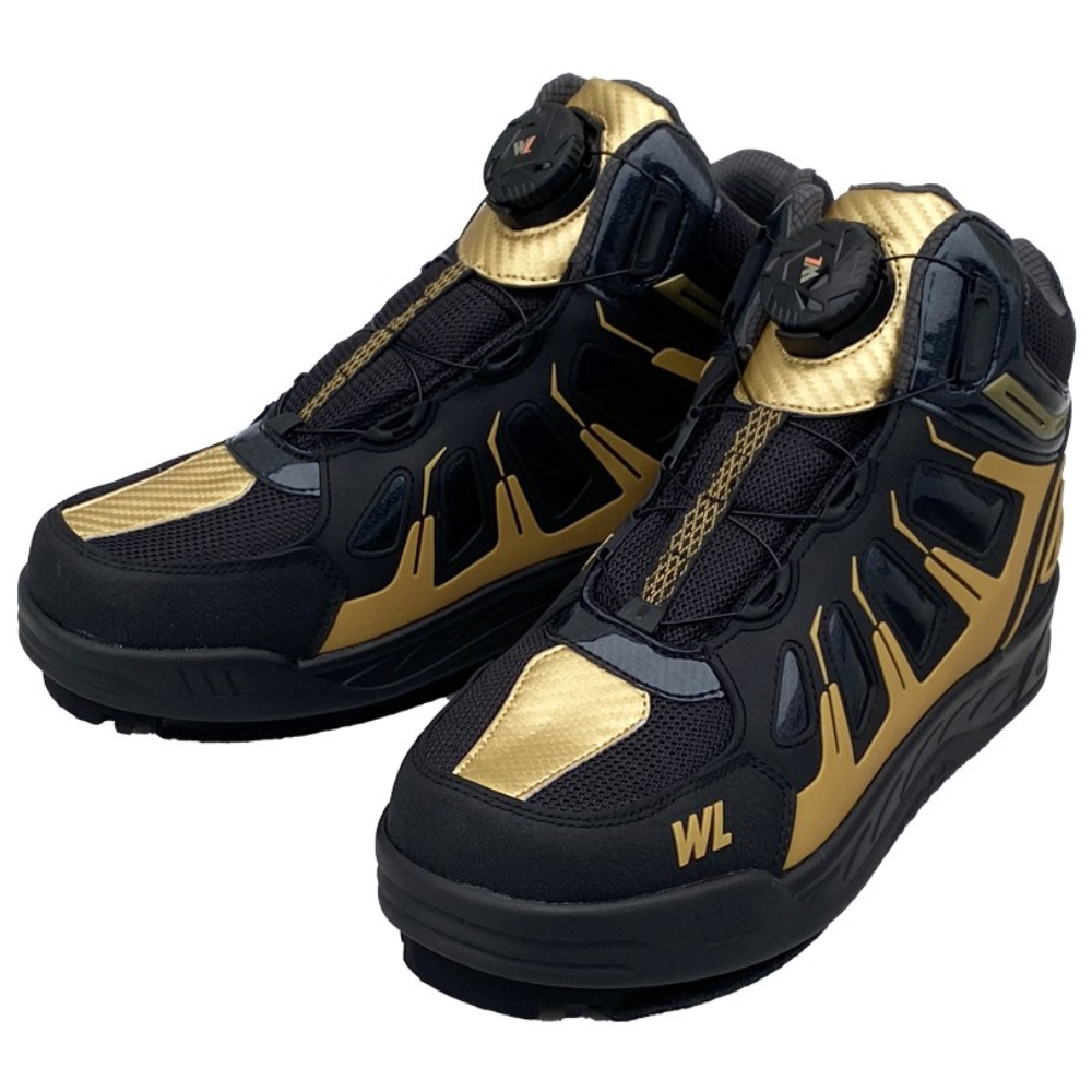 월드라인 / 선상, 갯바위 단화 / 라바 핀 펠트 바닥 / 바닥 교체형 / 발목 보호 하이탑 / 컴포트 대형 다이얼로 쉽게 조으고, 풀고 / 편한 착용감 / 미끄럼 방지 안전화, 270, 골드 129,000원