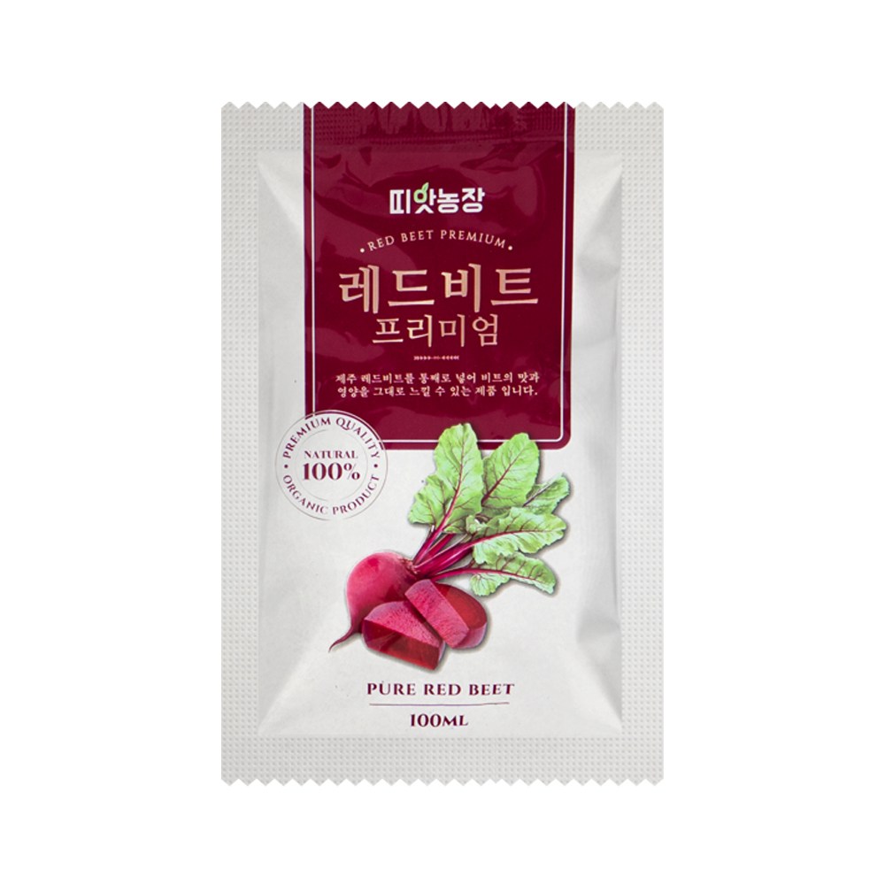 띠앗농장 물없이 진공 60도 저온 추출 비트즙/NFC 착즙 제주 레드비트즙, 100ml, 100개 109,900원