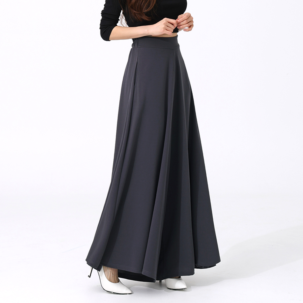 arua 밴딩 와이드 롱 플레어 치마 바지 15,120원