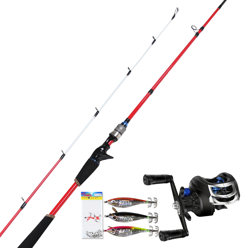 BNF 레베즈 바다 선상 낚시대 세트 C662 베이트릴 바라쿠다합사 줄감김, C662레드 65,000원