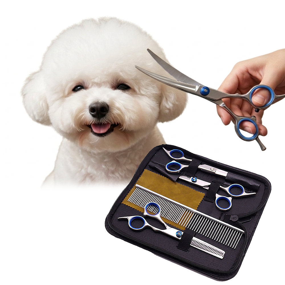 반려동물 안전 초급자용 가정용 애견 미용가위 세트, 1세트, 블루 17,900원