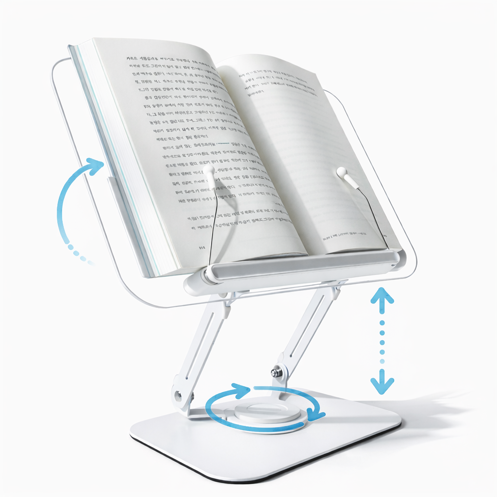 모노리빙 책 거치대 높이 각도 조절 독서대 투명 회전형 34,900원