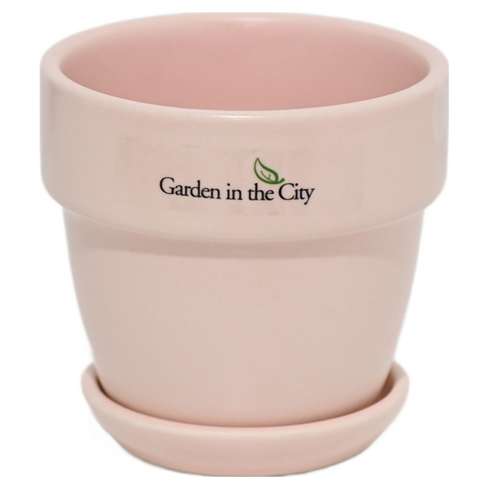 도시정원 모던 도자기 도토리 화분 + 받침 세트 4,500원