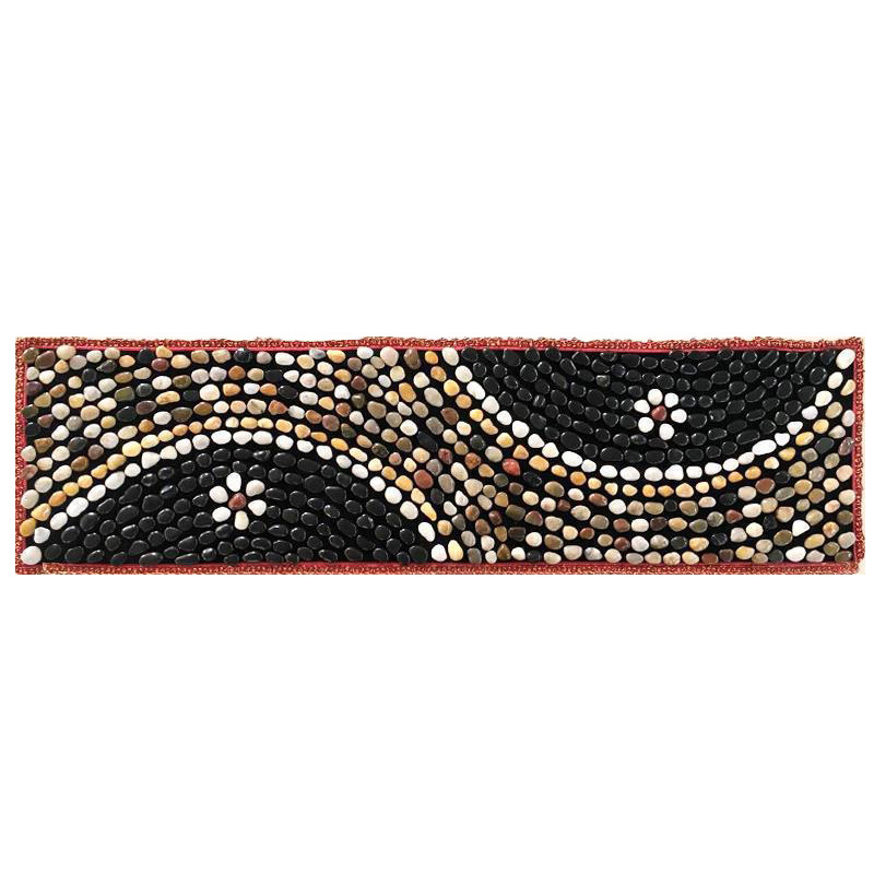 세이프티 천연자갈 발지압매트 거실 부모님선물, 꽃길 40x150, 1개 35,140원