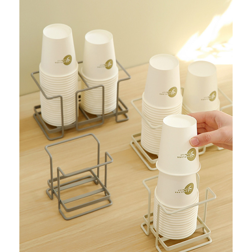 hc 종이컵 거치대 탕비실 카페 일회용 컵꽂이홀더 디스펜서, 그레이, 2개 23,600원