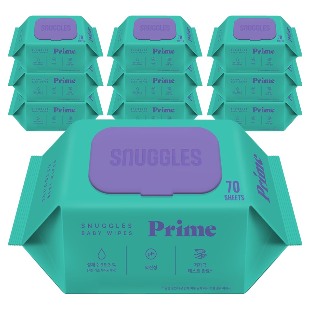스너글스 프라임 유아용 피부 저자극 인증 아기물티슈 엠보싱 캡형 10,490원