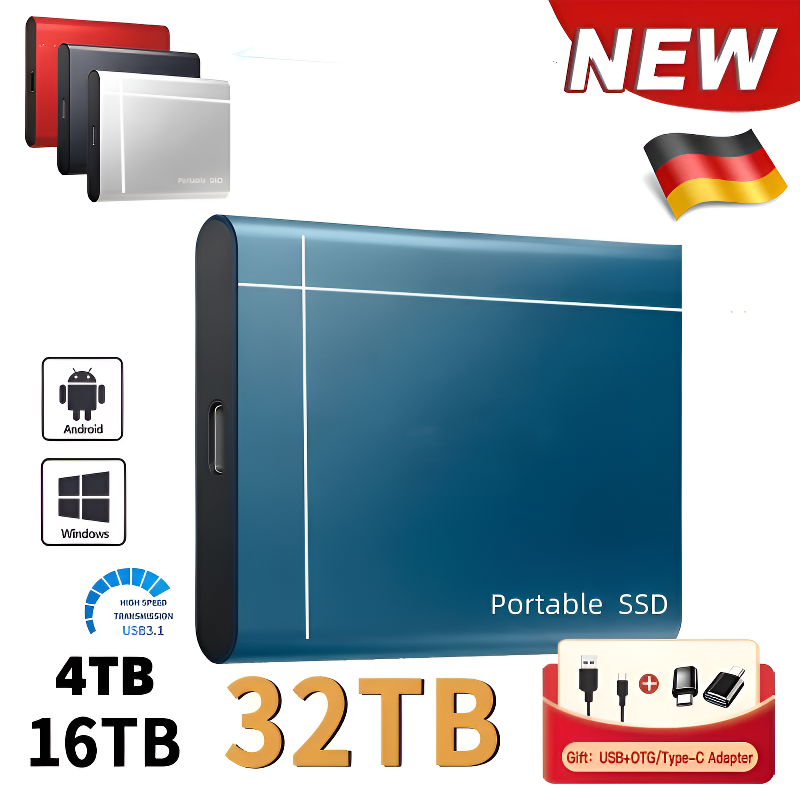 1/1+1 【역대급32TB】독일 VDE 인증 괴물급 초고속 외장 SSD 외장하드 대용량 초고속 휴대용 저장 25,600원