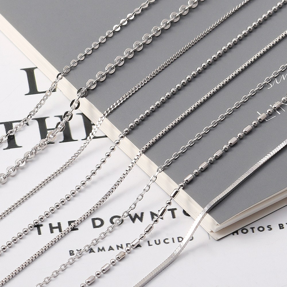 실버 925 자체 국내생산 은목걸이 은체인 볼 소세지 뱀줄 목걸이 18,000원