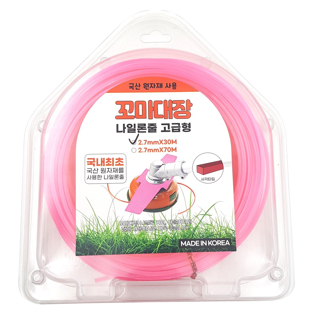 꼬마대장 예초기 끈 나일론 줄날 사각 2.7mm x 30m 11,840원