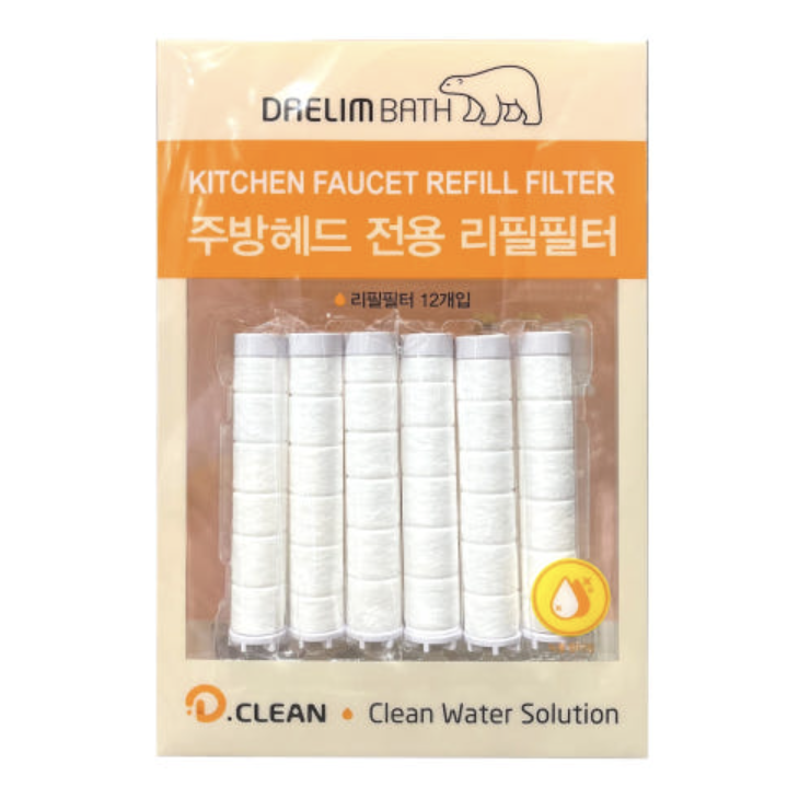 대림바스 디클린 주방 헤드 싱크대 수전 필터 12개 코스트코 리필 녹물 제거 37,030원