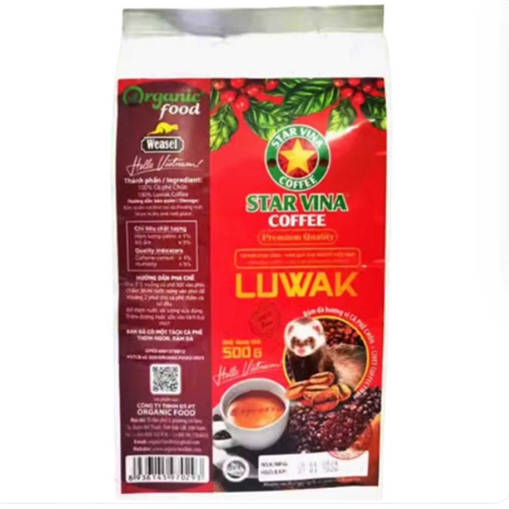 베트남 유기농 루왁 커피 원두 홀빈 사향 고양이 똥 아메리카노 창고 로스팅, 1개, 500g 33,000원