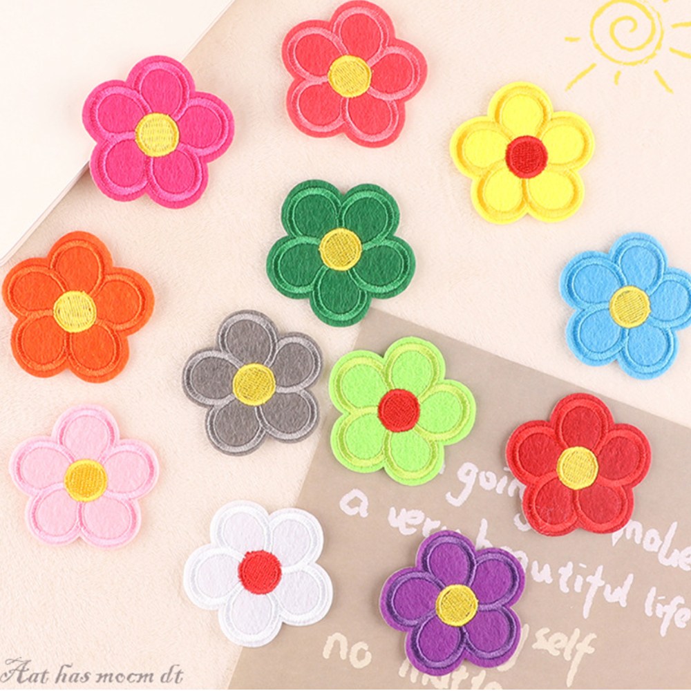 일상채움 열접착 자수 와펜 꽃 플라워 패치 12컬러 1세트 의류 가방 DIY 수선, 12개 7,900원