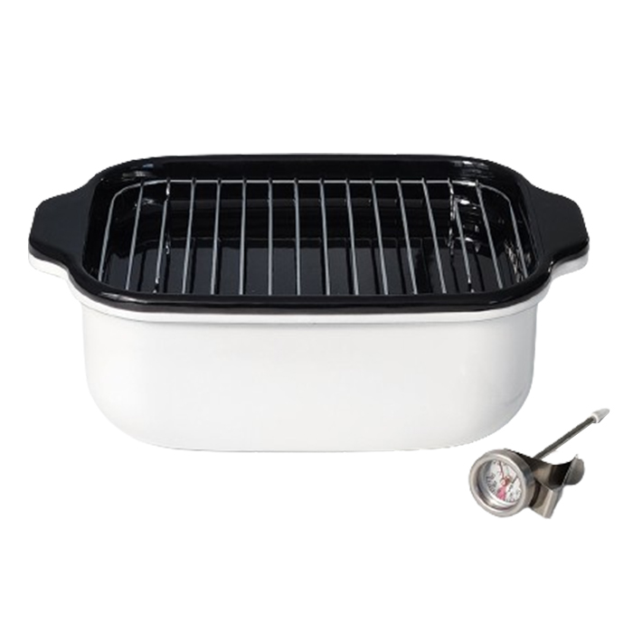 후지호로 인덕션 법랑 튀김냄비 세트 L, 27.7cm, 화이트, 1세트 97,500원