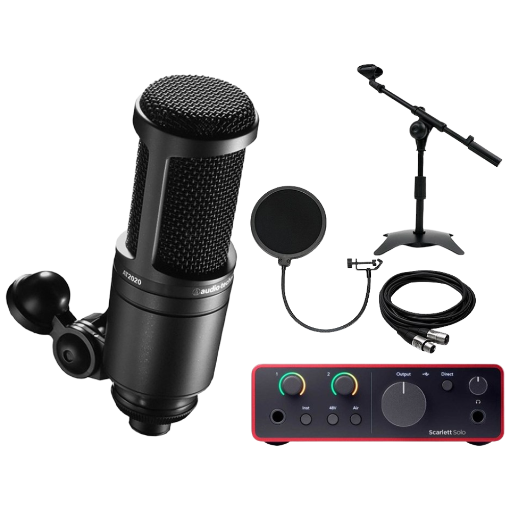 오디오테크니카 AT2020 콘덴서 마이크 포커스라이트 스칼렛 솔로 4세대 세트 337,510원
