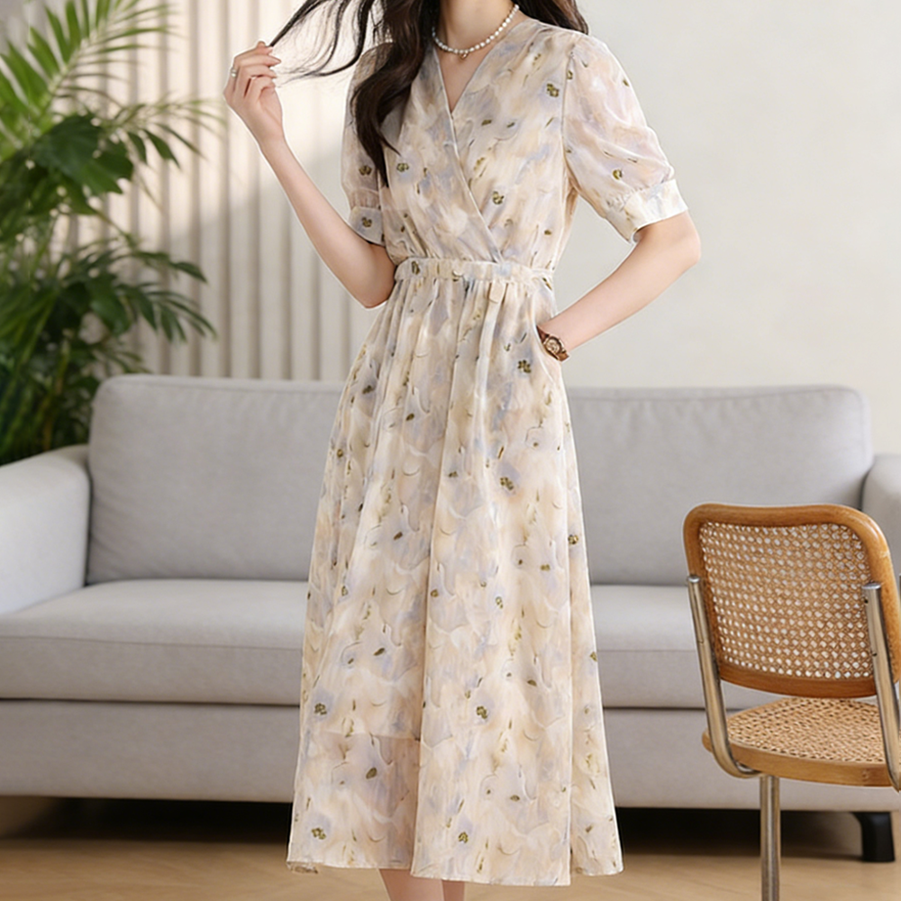 여성 플라워 롱원피스 A라인 데일리 캐주얼 휴양지룩 41,900원