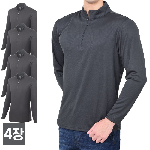 워킹맨 아울렛 4세트 봄 가을 시즌 쾌적한 쿨론 집업 티셔츠 AS227 32,900원