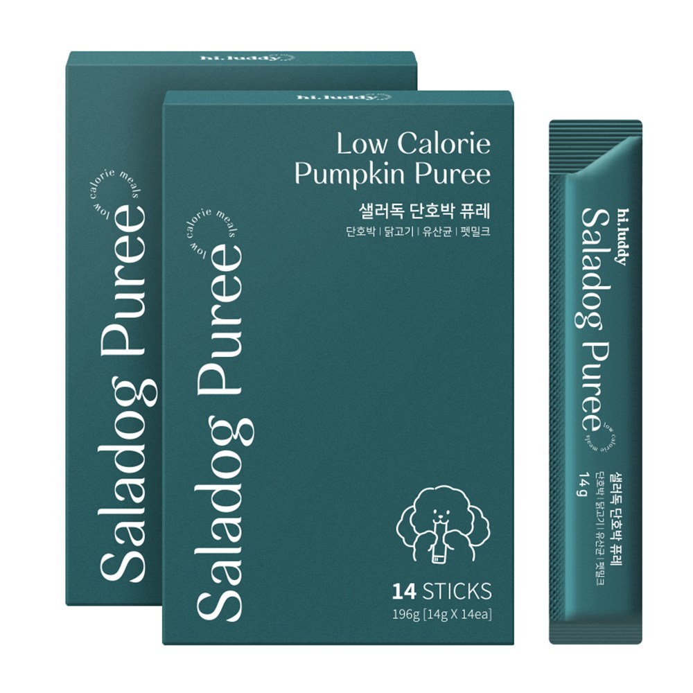 하이루디 샐러독 단호박 퓨레 강아지 짜먹는 간식, 28개, 14g, 단호박 19,800원