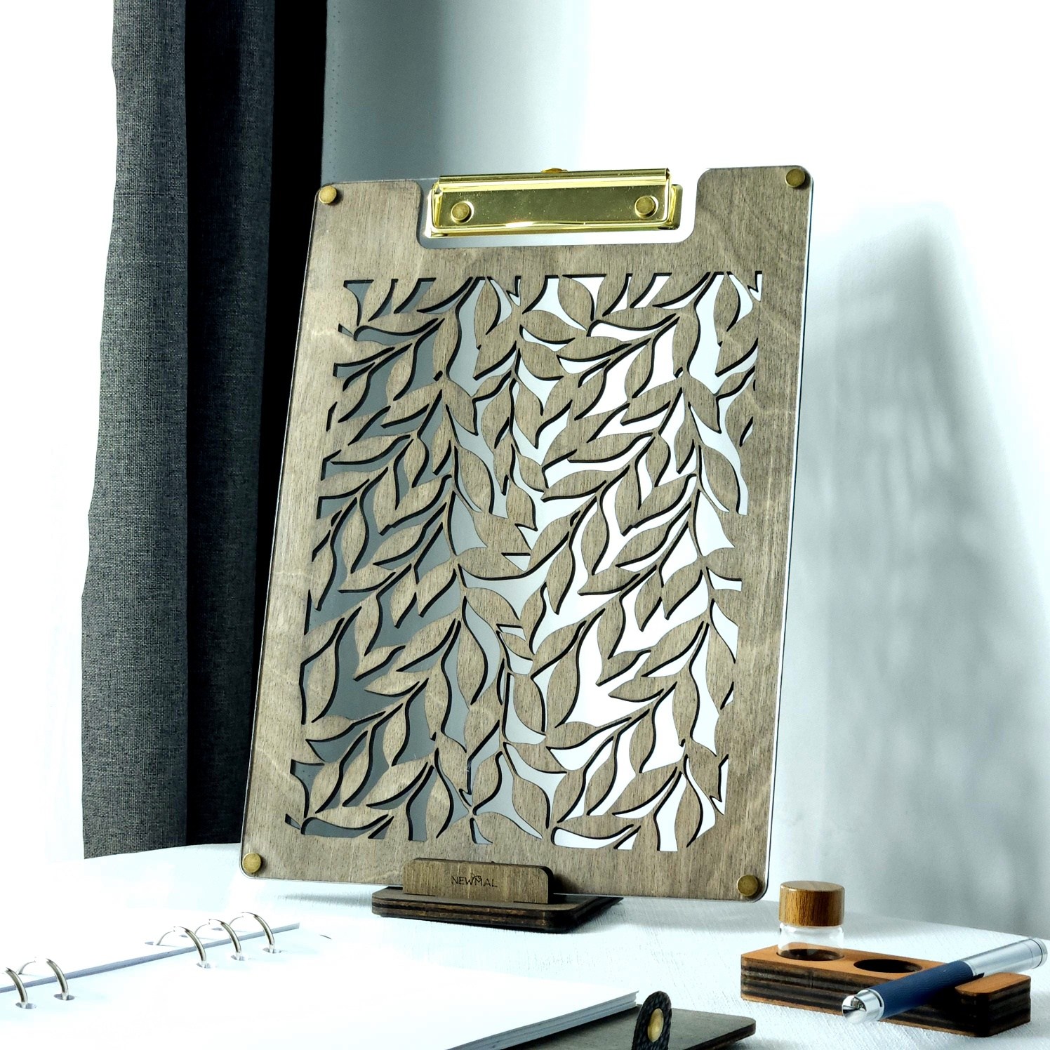 뉴멀 빈티지 클립보드 A4사이즈 자작나무 메뉴판 알림판, 1개 16,500원