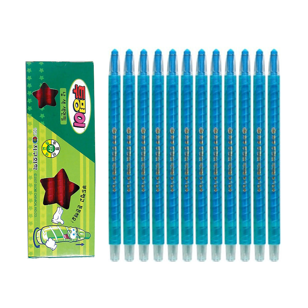 지구화학 투명이 낱색 색연필 1타(12자루) 6,200원