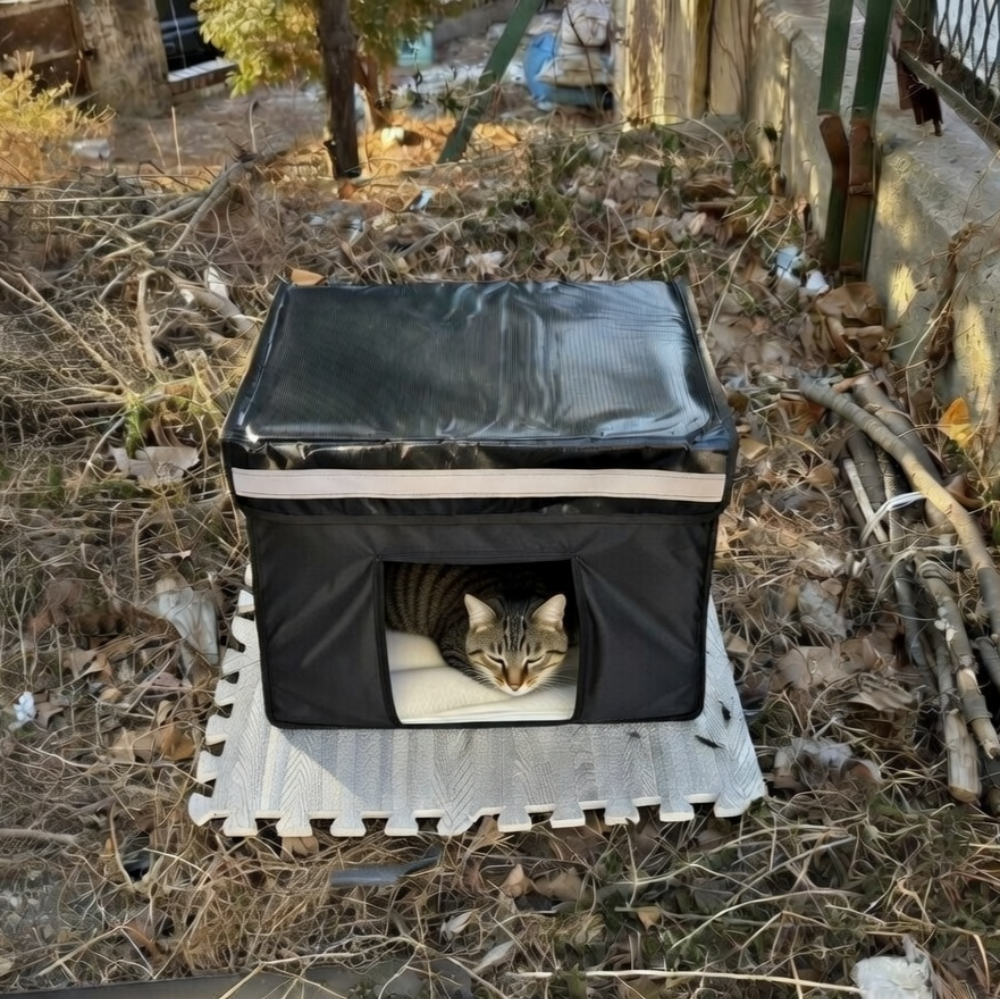 [담요 증정] 푸르픽 길고양이집 방풍 겨울 봄 사계절가능 야외 실내 방한 방풍 급식소 길냥이 28,800원