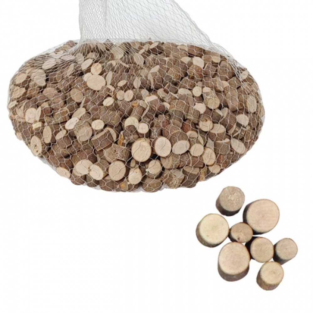 뚝딱공작소 어린이 미술 학습 교구 천연 나무조각 원형 (미니) 500g (약1000개) 14,000원