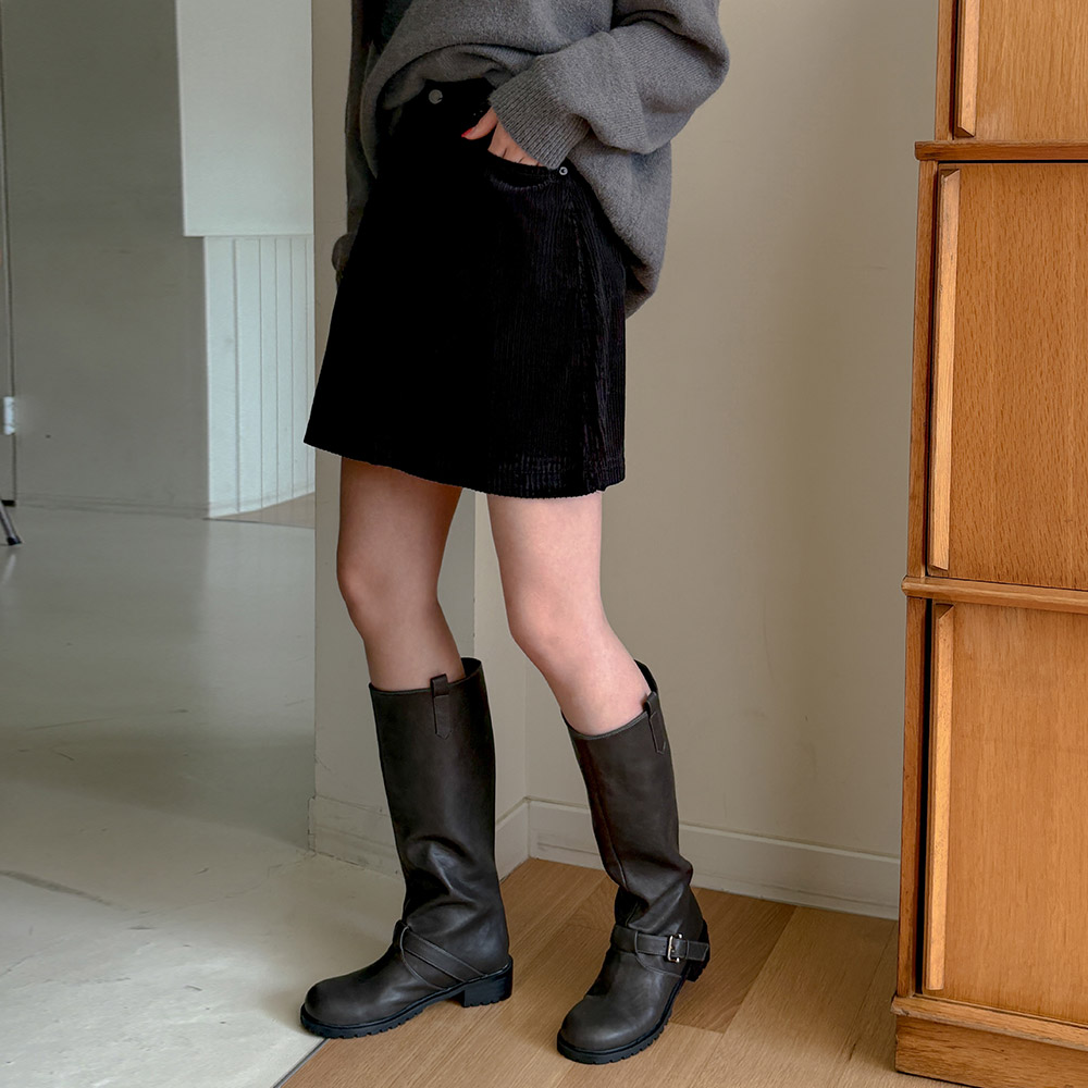 A라인 코듀로이 기모 미니 스커트 어거스트플랜 어거플 여성빅사이즈 플러스사이즈 33,900원