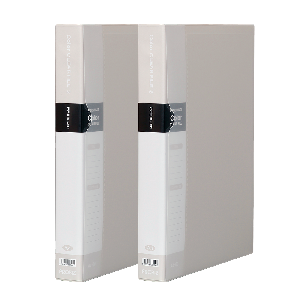 프로비즈 프리미엄 인덱스 클리어파일 A4 60매, 2개, 회색 7,900원