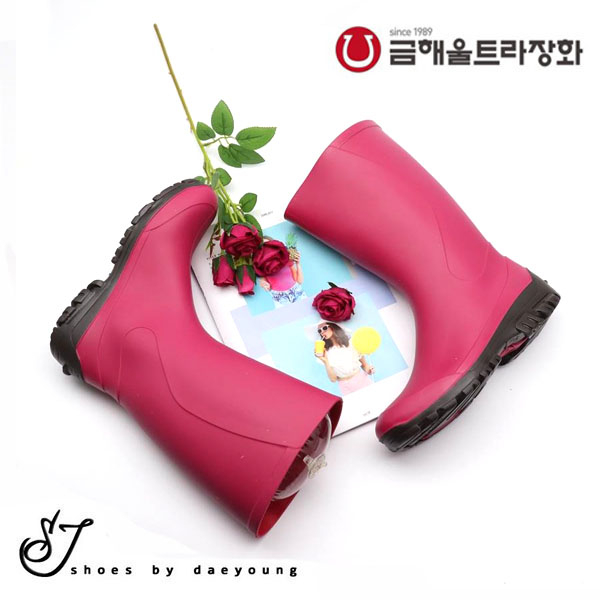 [SJshoes] 금해 국내산 논슬립 무광 미끄럽방지 쿠션 레인부츠 아제리아 여성 긴장화 19,950원