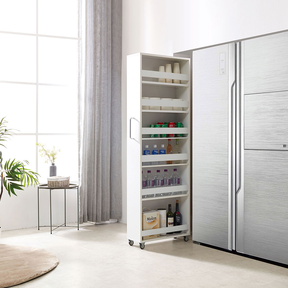 해해동동 루이스 300 틈새장 수납장 슬라이딩 주방수납장, 화이트 76,790원